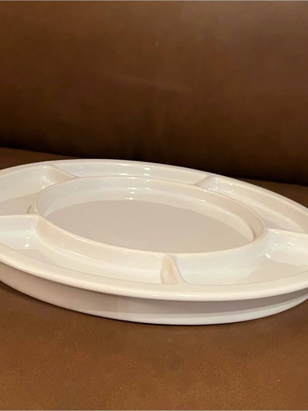 Vtg Crate & Barrel 10 3/4” Fondue Plates, Set of 4.